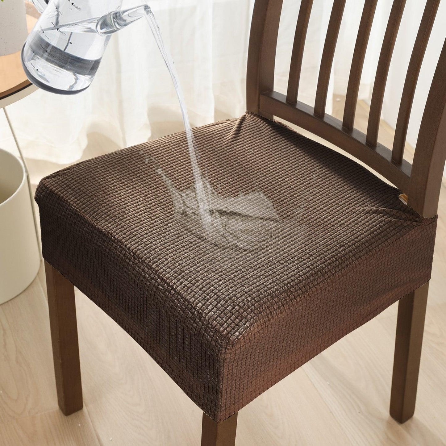 Dining Chair Covers, Brown - HOKIPO | Har Ghar ka Humsafar
