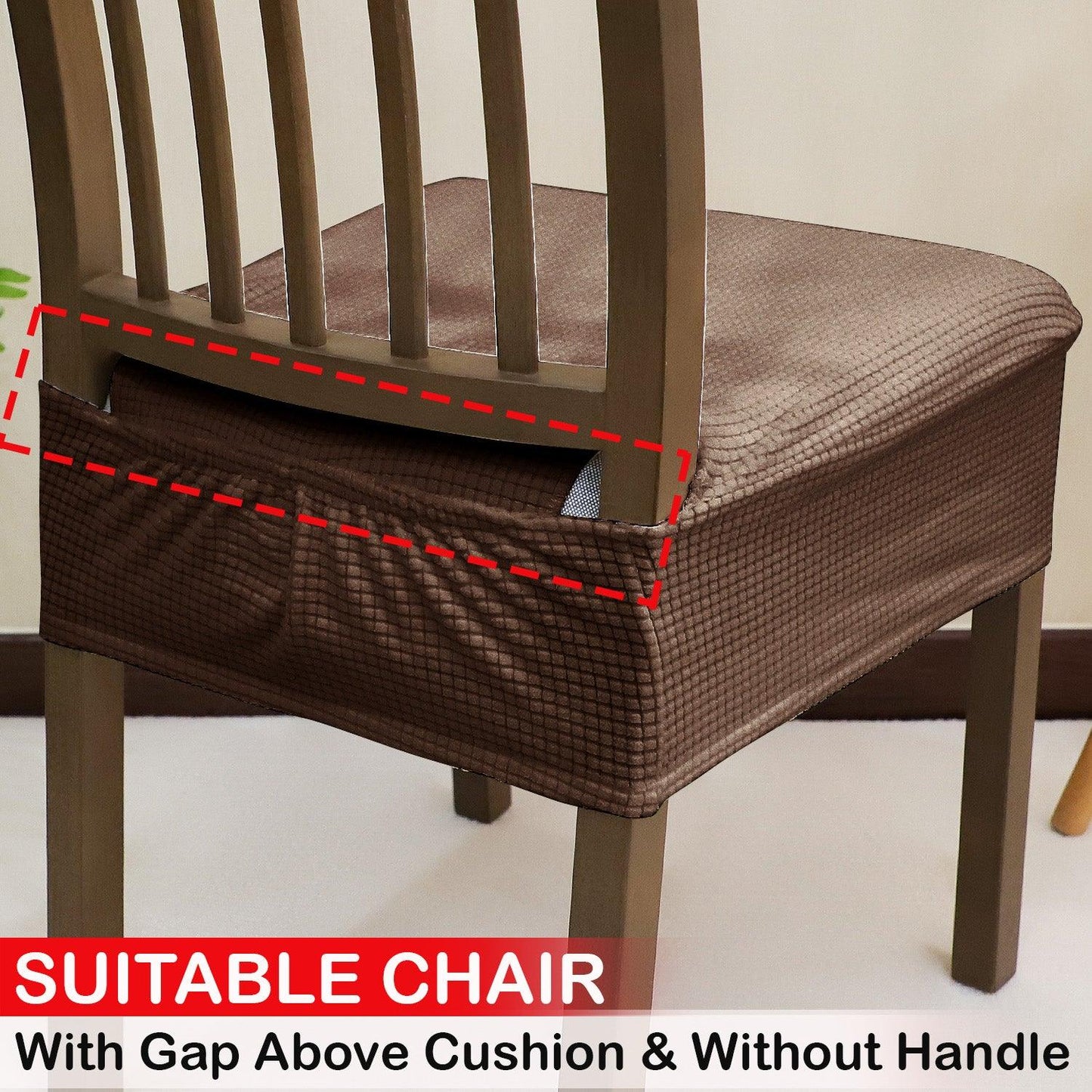 Dining Chair Covers, Brown - HOKIPO | Har Ghar ka Humsafar