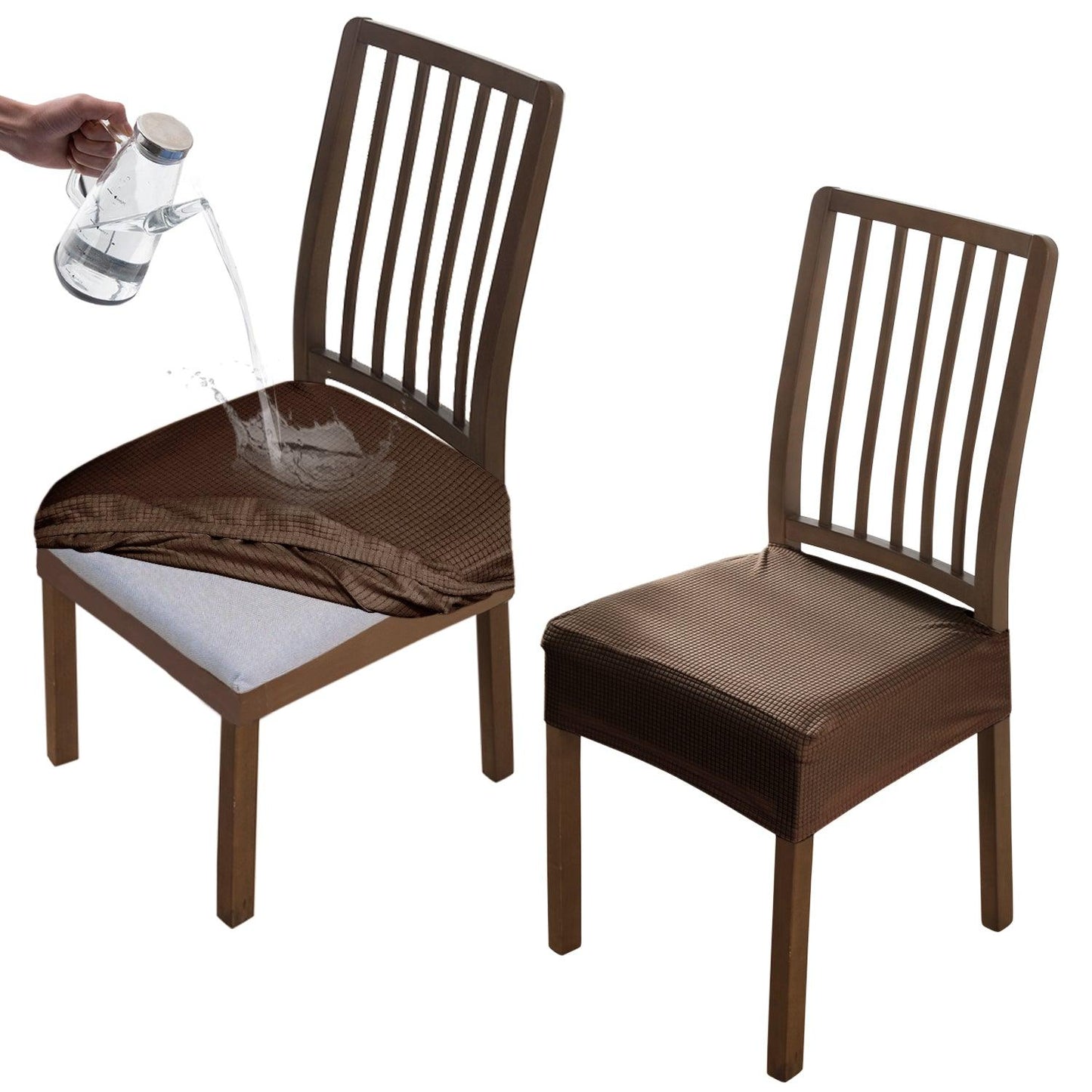 Dining Chair Covers, Brown - HOKIPO | Har Ghar ka Humsafar