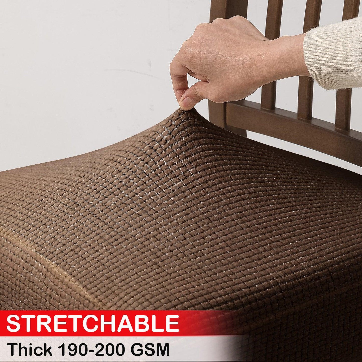 Dining Chair Covers, Brown - HOKIPO | Har Ghar ka Humsafar