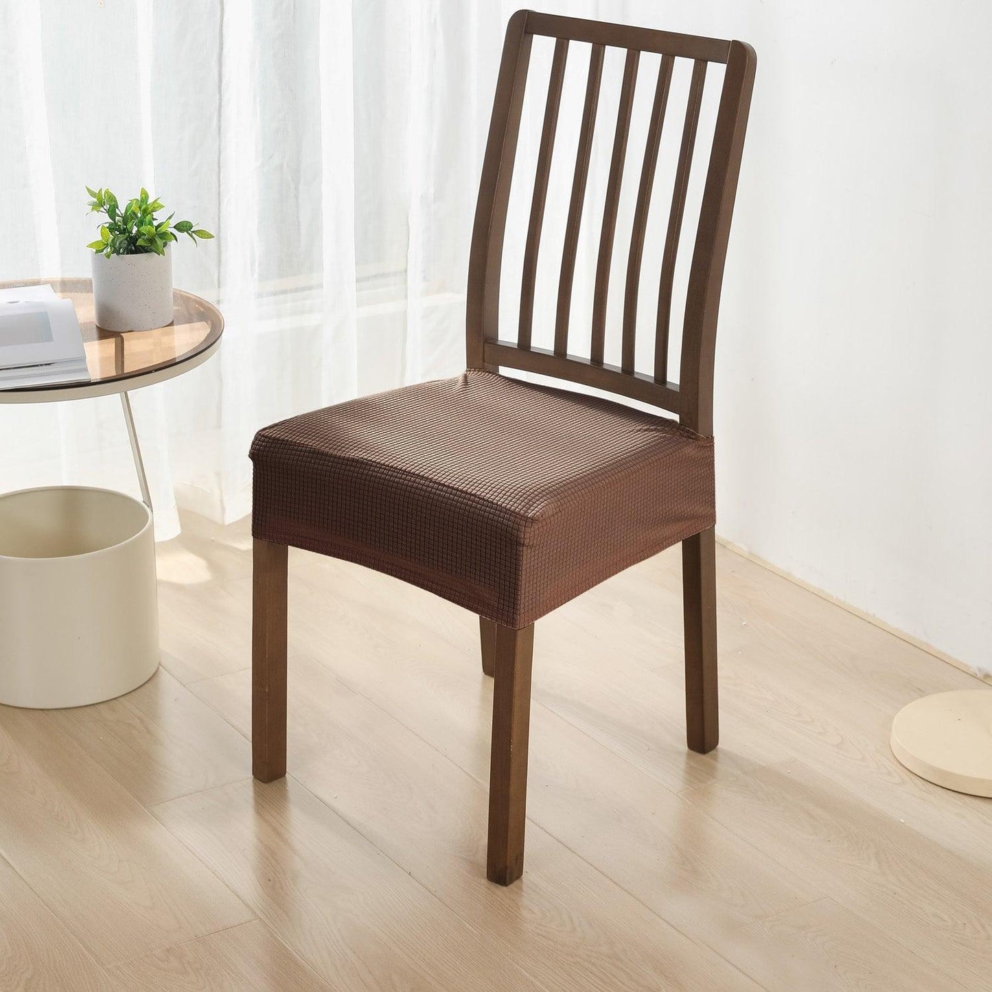 Dining Chair Covers, Brown - HOKIPO | Har Ghar ka Humsafar