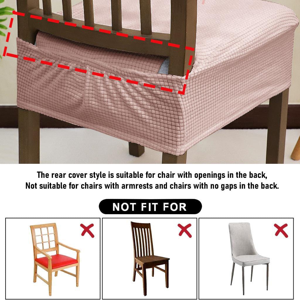 100% Waterproof Jacquard Dining Chair Seat Cushion Cover, Pink - HOKIPO | Har Ghar ka Humsafar
