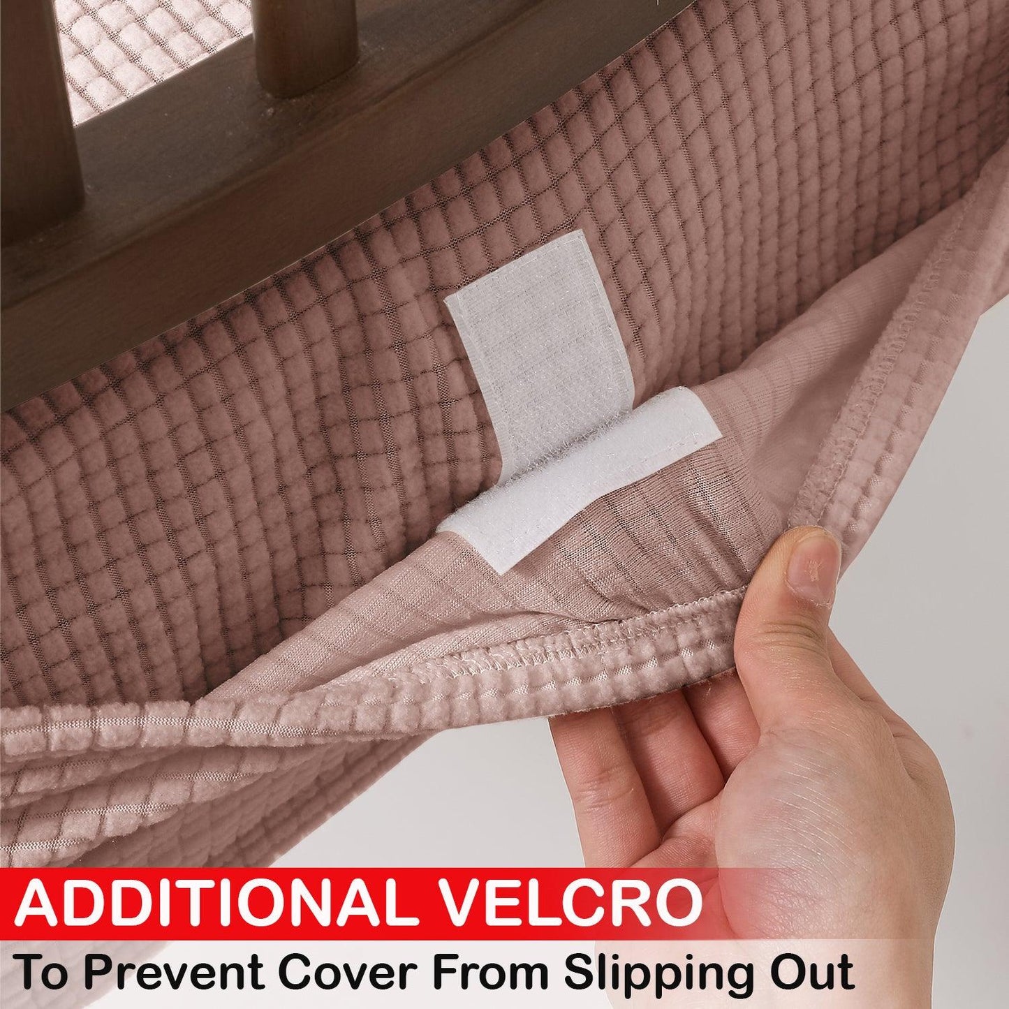 100% Waterproof Jacquard Dining Chair Seat Cushion Cover, Pink - HOKIPO | Har Ghar ka Humsafar