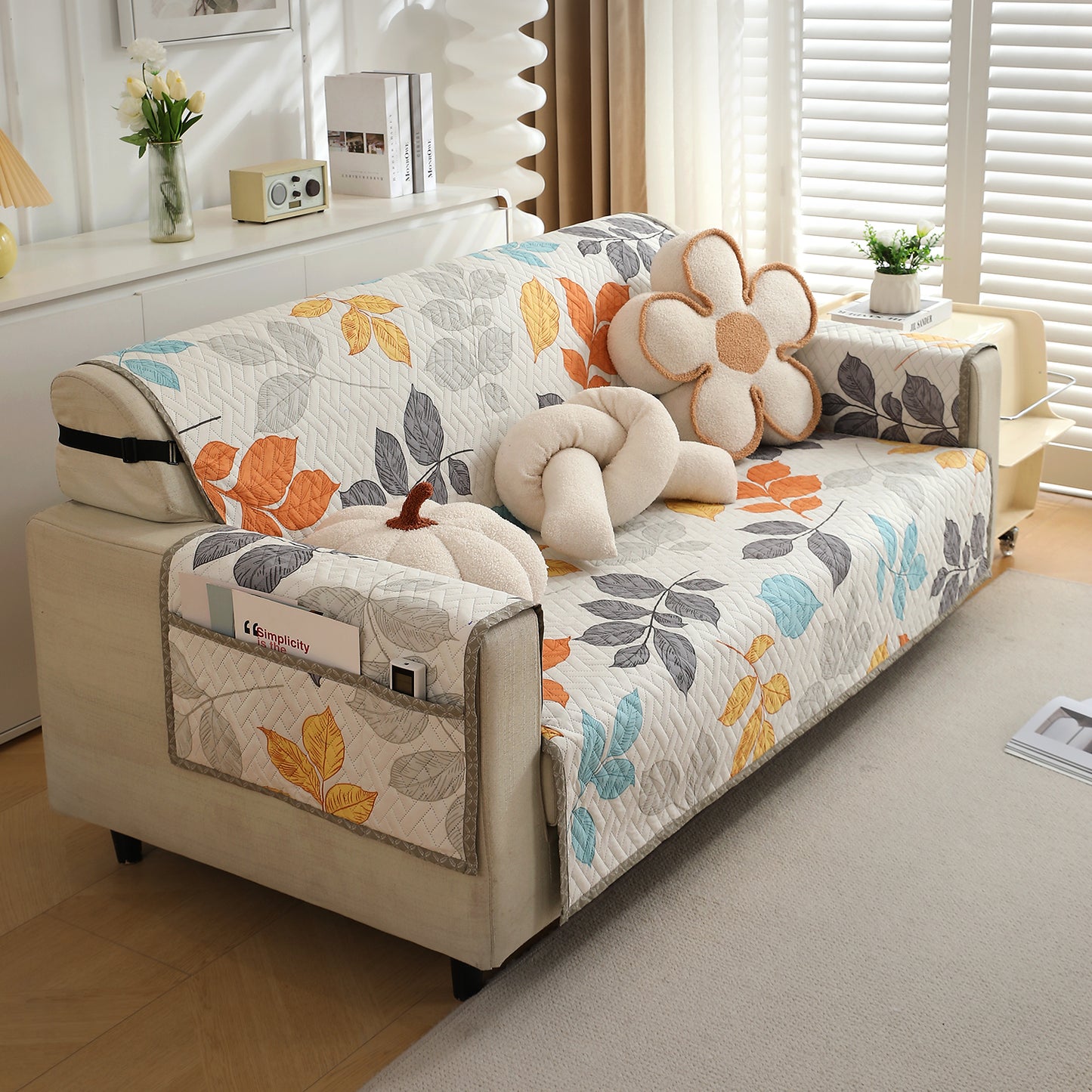 3 seater quilted sofa cover