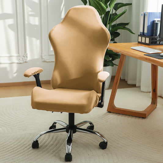 Gaming Chair Cover Stretchable Computer Rotating Chair Seat Covers Slipcover, Camel