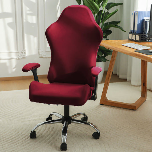 Gaming Chair Cover Stretchable Computer Rotating Chair Seat Covers Slipcover, Burgundy
