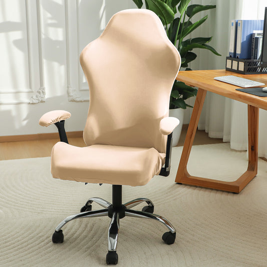Gaming Chair Cover Stretchable Computer Rotating Chair Seat Covers Slipcover, Beige