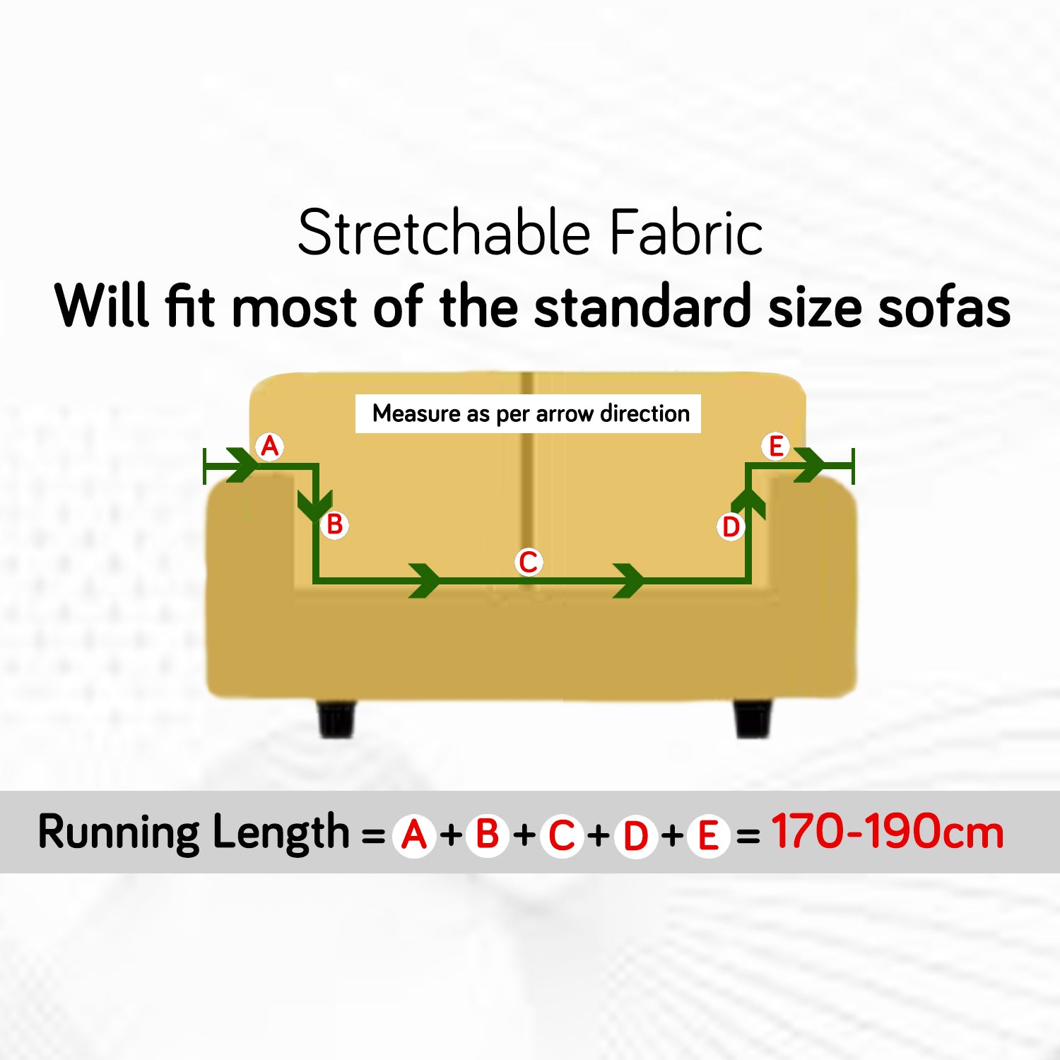 How to measure the size of 2 seater sofa for elastic velvet sofa cover Guide