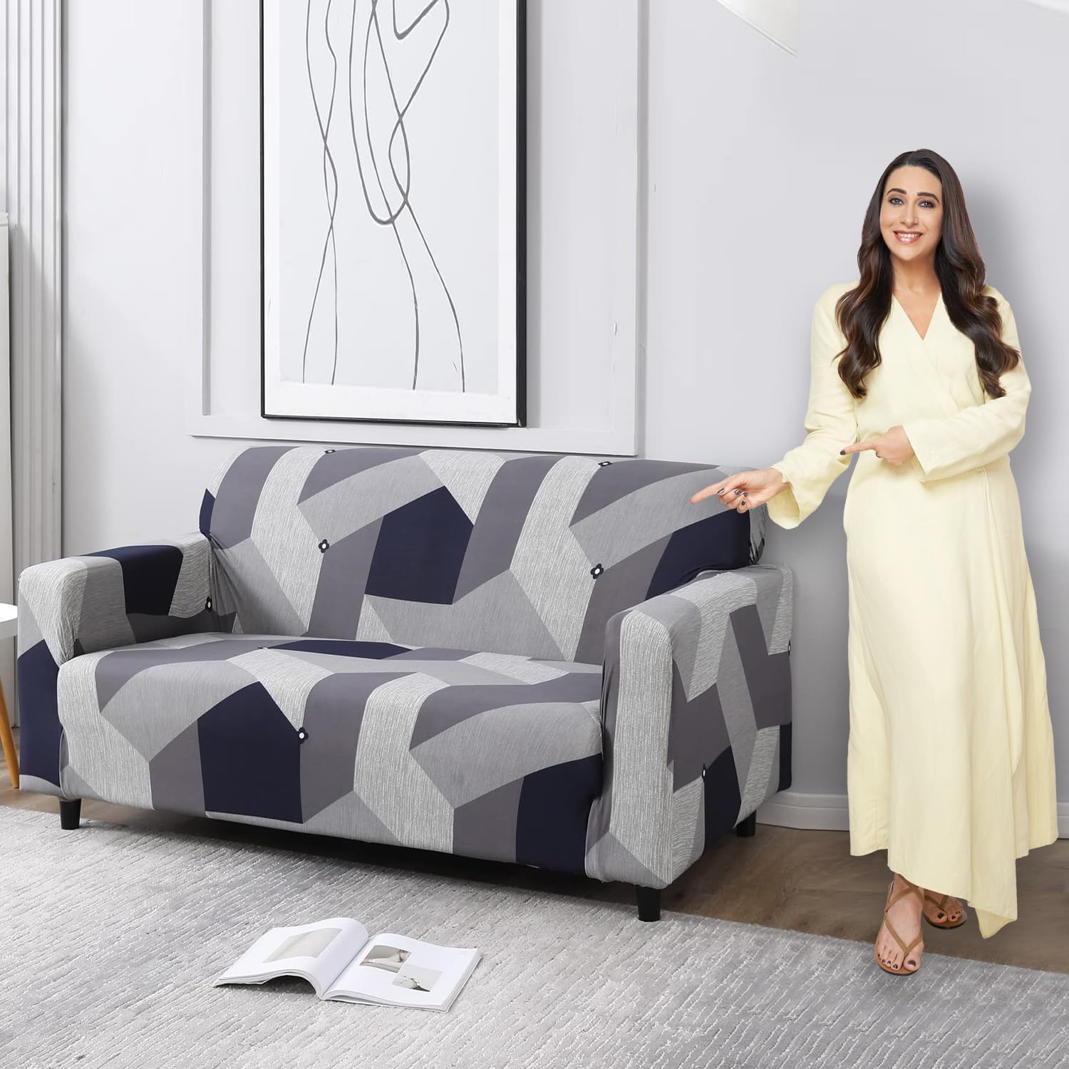 Grey 2 seater sofa cover