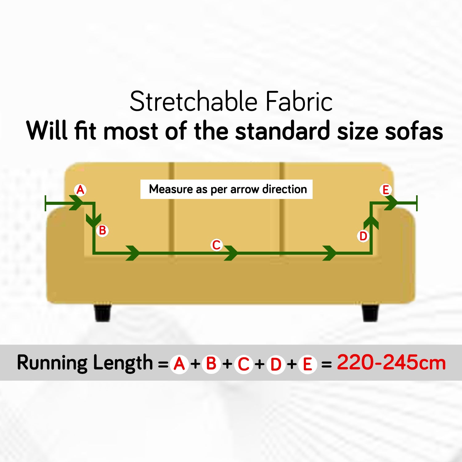 How to measure the size of 3 seater sofa for elastic velvet sofa cover Guide