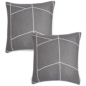 Elastic Stretchable Printed Sofa Cover and Cushion Cover, Ash Grey Abstract