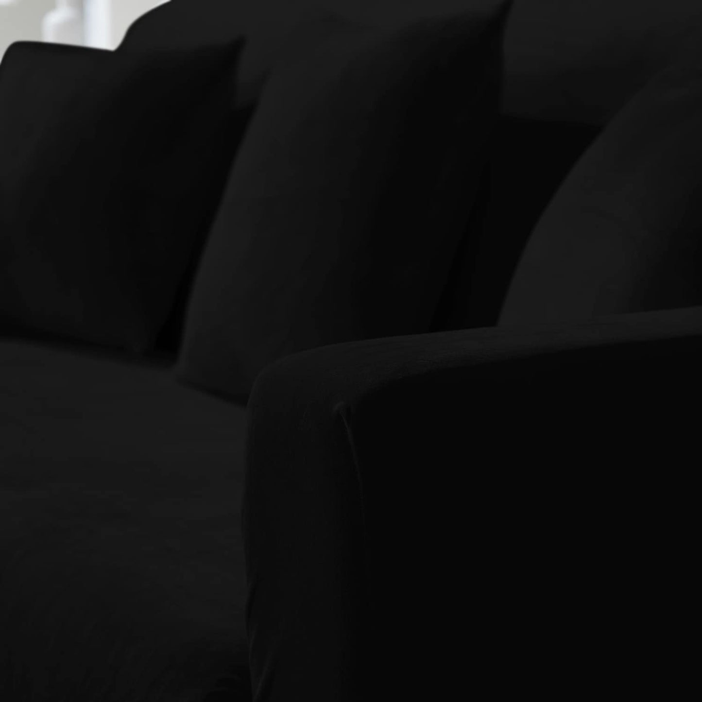 Black velvet sofa ke cover