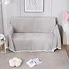 Buy 3 seater elegant Grey colour chenille sofa throw of size 180(D)x300(L)