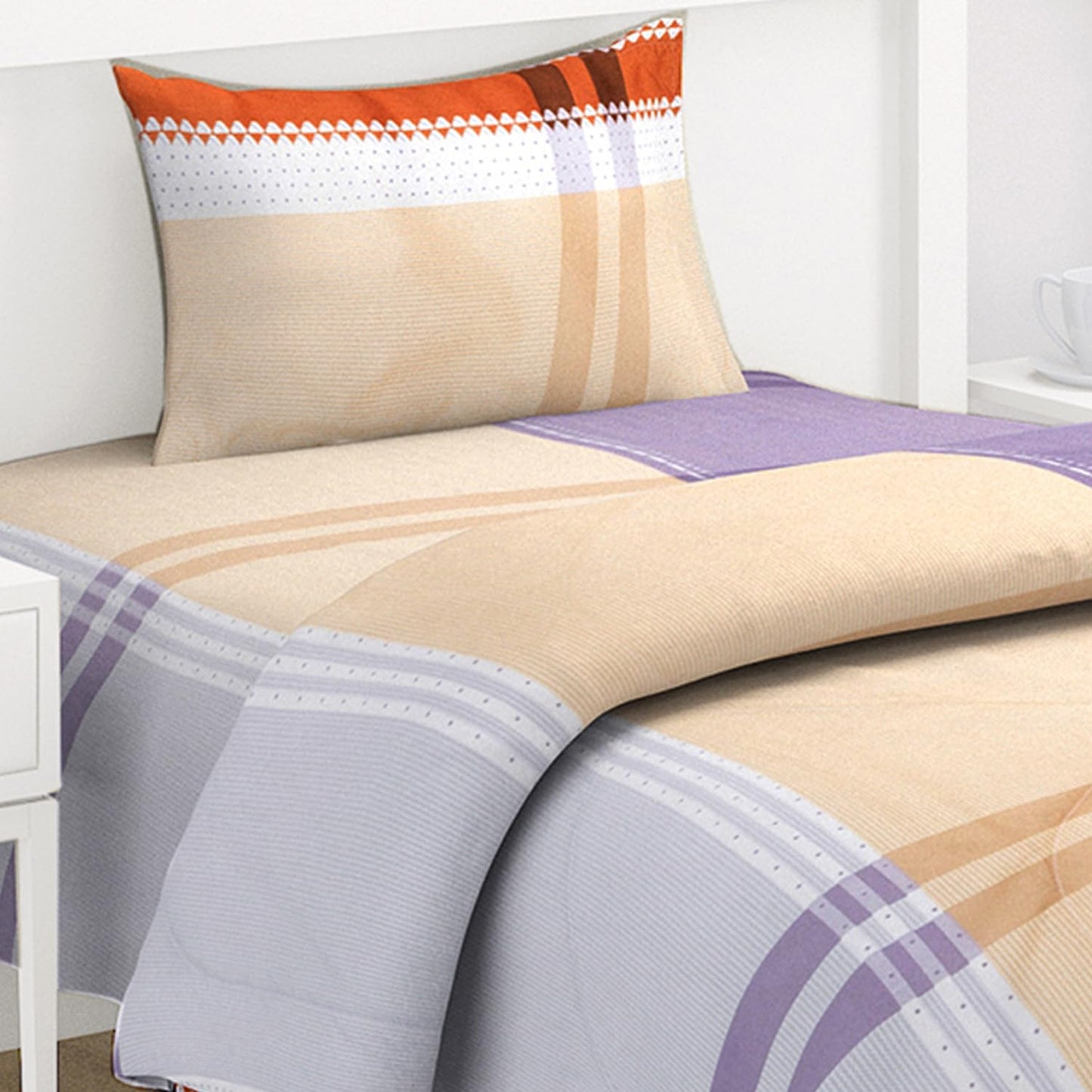Pastel Checks Bedding Set for Single Bed | HOKIPO