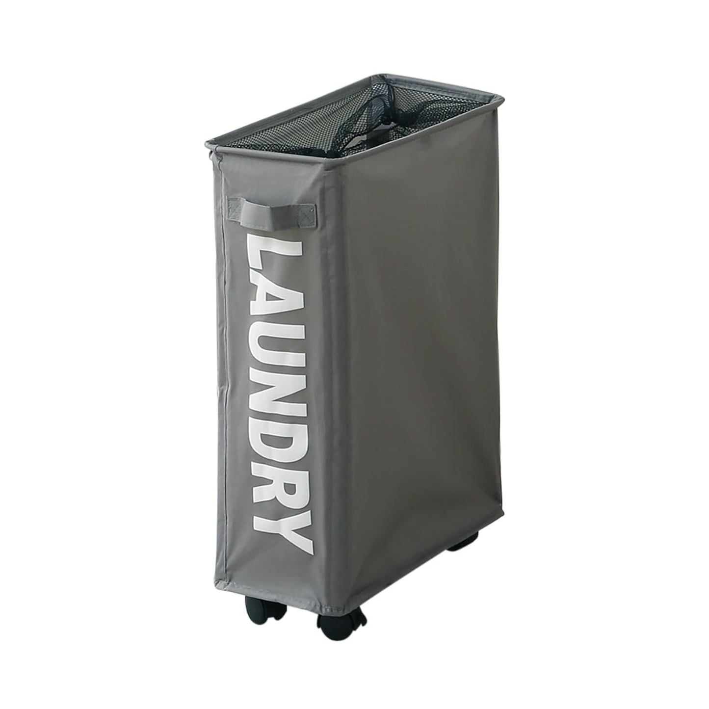Laundry Bag with Wheels Hamper, Grey
