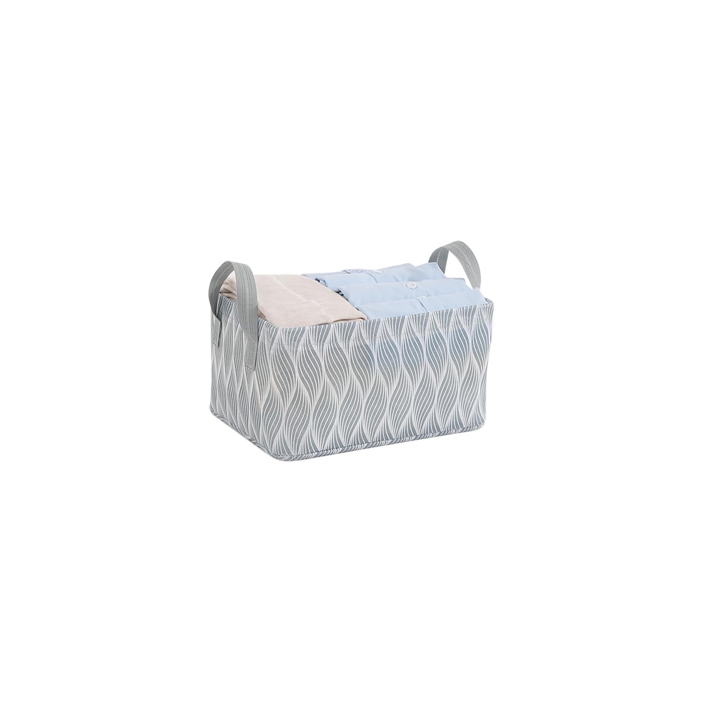 Foldable Wardrobe Storage Basket | Non-Woven Bin with Metal Frame & Handles