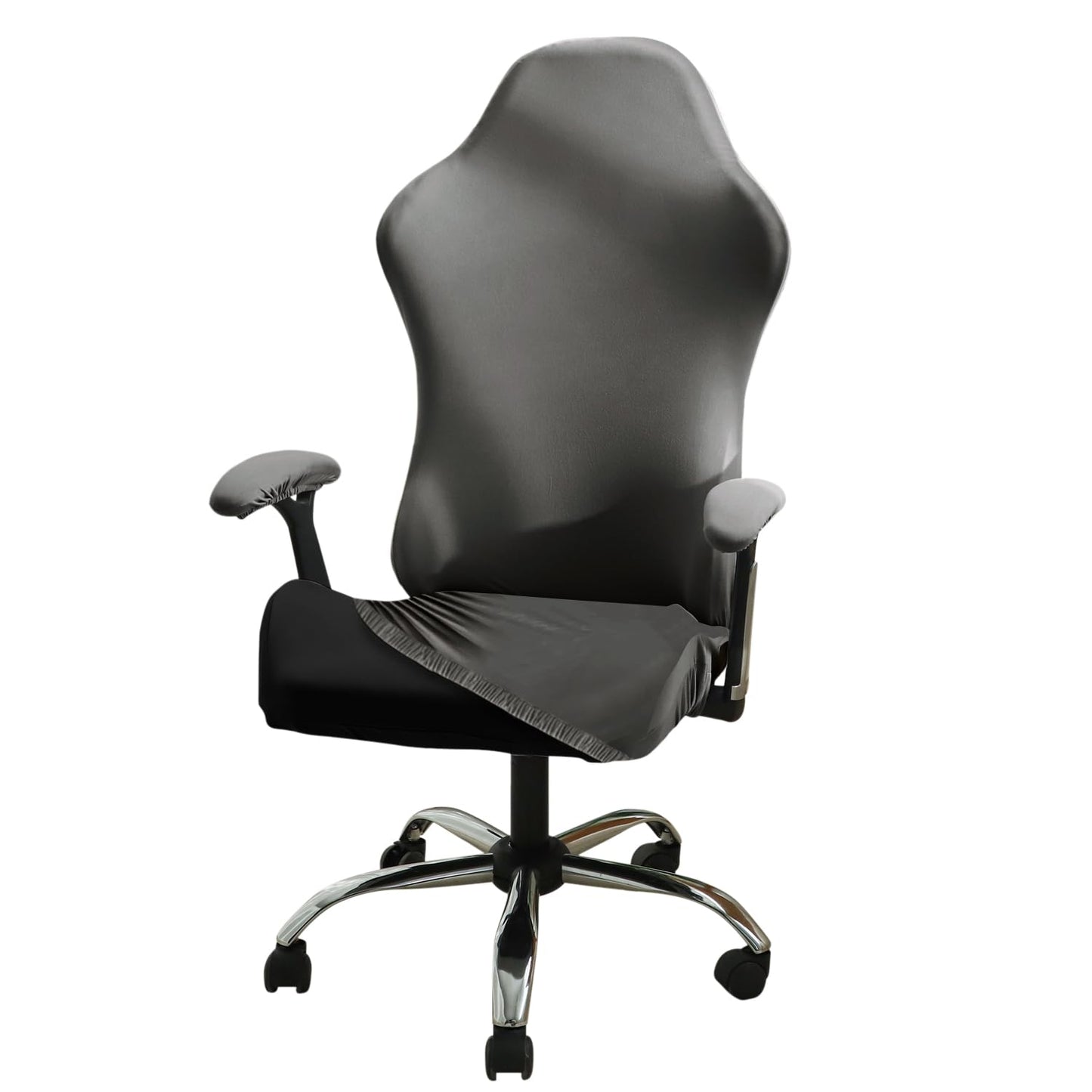 Gaming Stretchable Chair Cover for Computer Rotating Chair, Grey