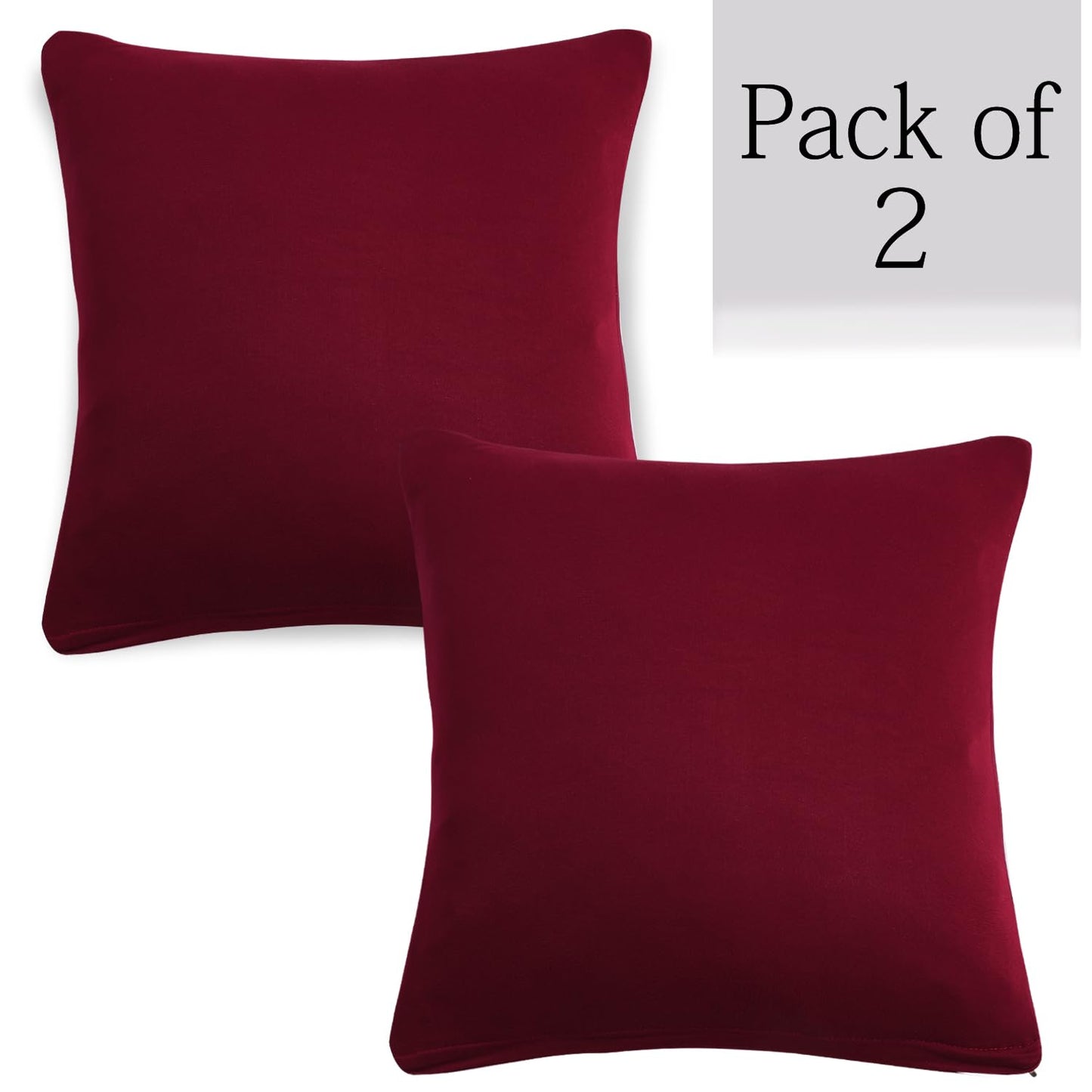 Fancy Plain Maroon zippered cushion cover online