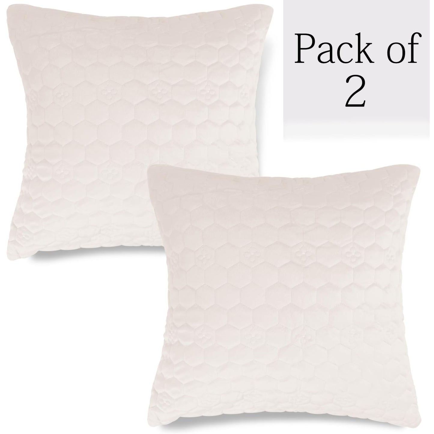 Dutch Velvet Cushion Covers Pack of 2, Beige