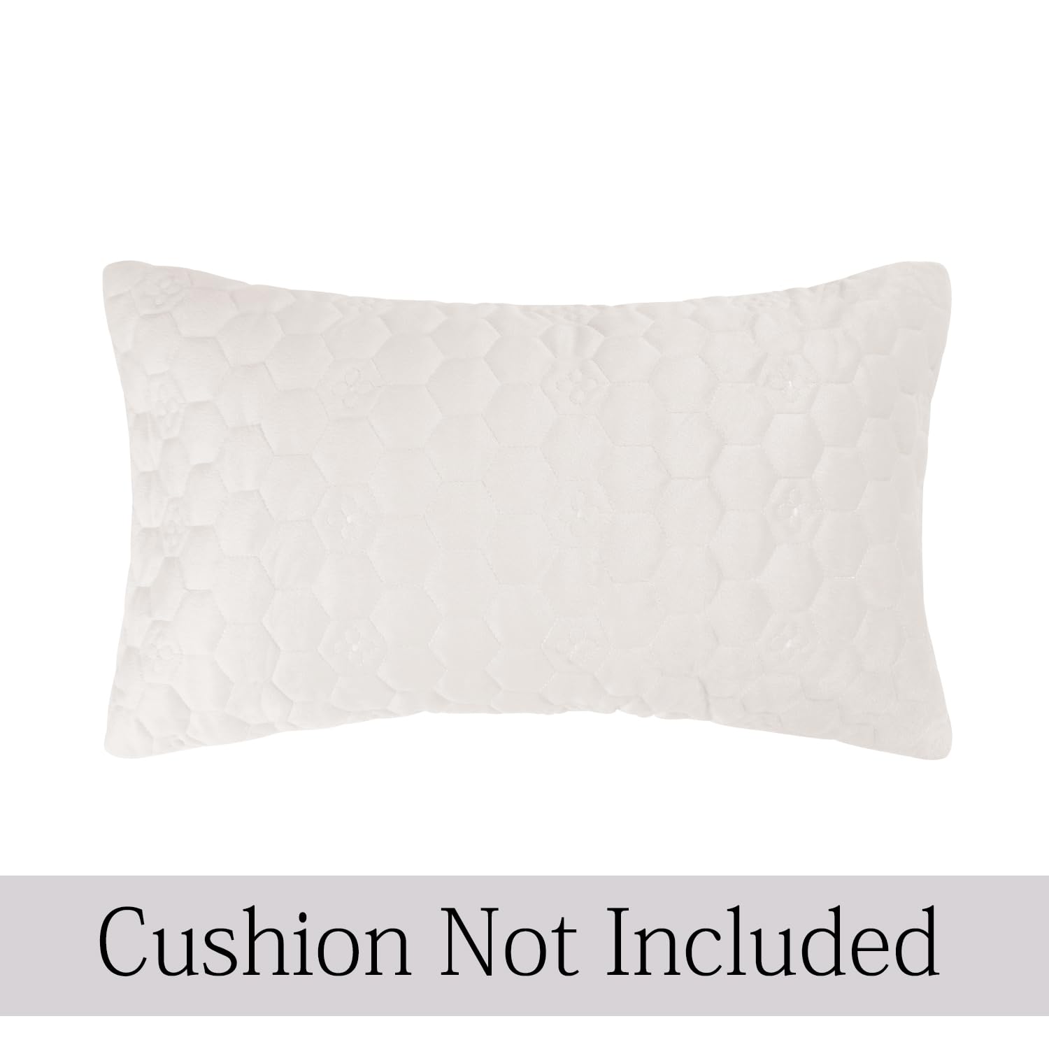 Buy Beige Colour Premium Zippered Hexagonal Texture Velvet Cushion Covers | Rectangular Pillows