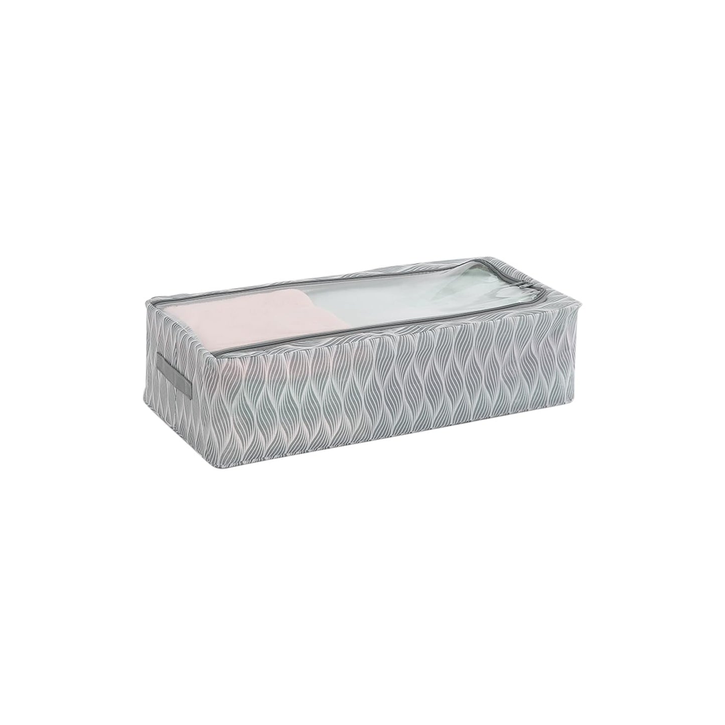 Cloth Organizer with Metal Frame | Moisture & Moth Resistant Wardrobe Organizer | Living Box for Clothes, Grey leaf