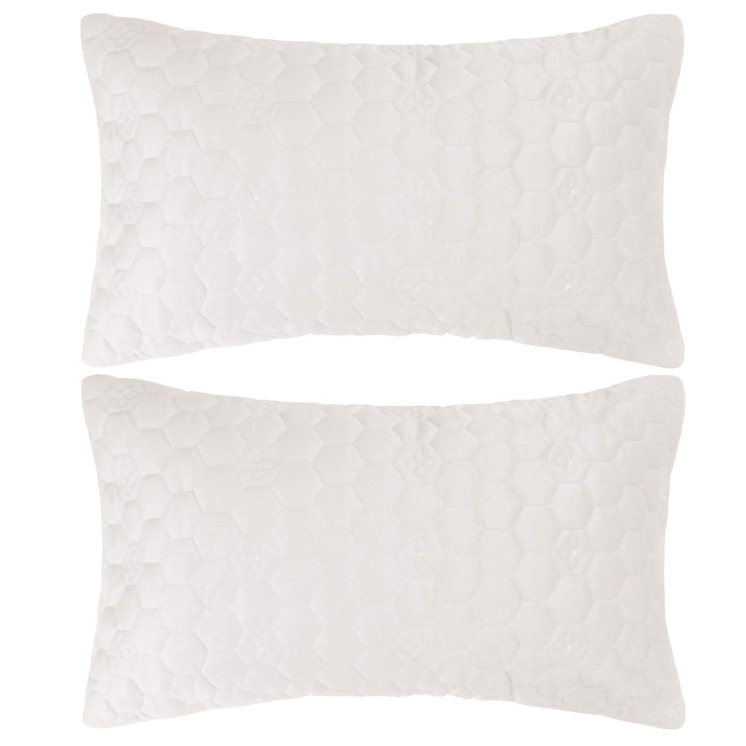 Buy Cute Beige colour Zippered Hexagonal Texture Velvet Cushion Covers