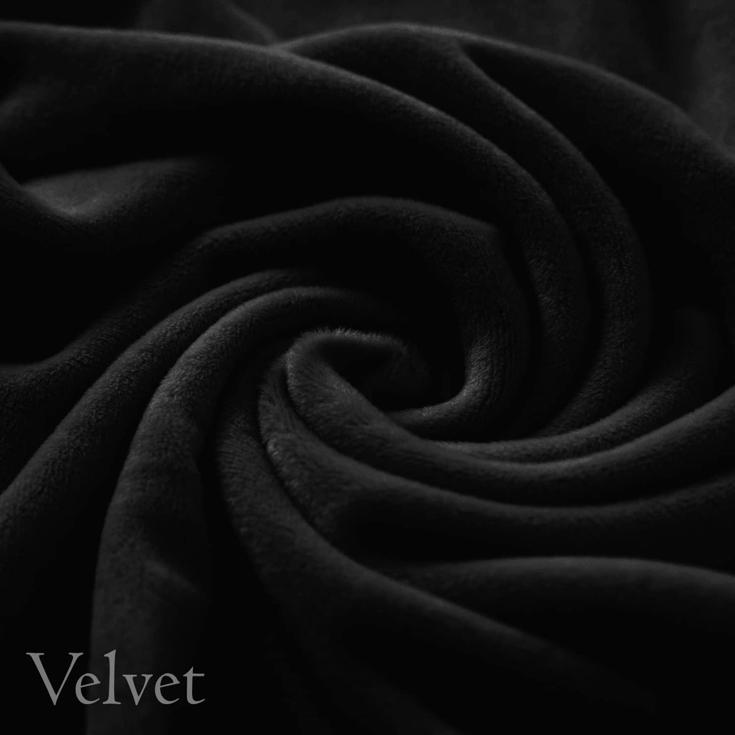 Elastic Stretchable Premium Velvet Dining Chair Cover, Black