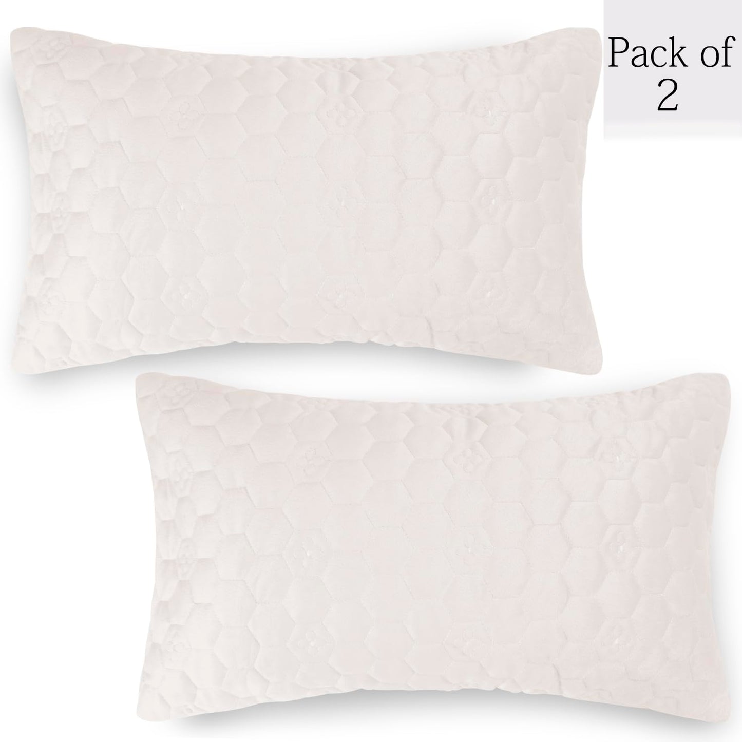 Dutch Velvet Cushion Covers Pack of 2, Beige