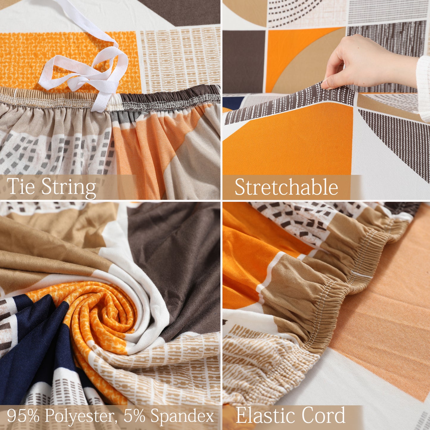 Features of Square Abstract Printed elastic sofa cover sets