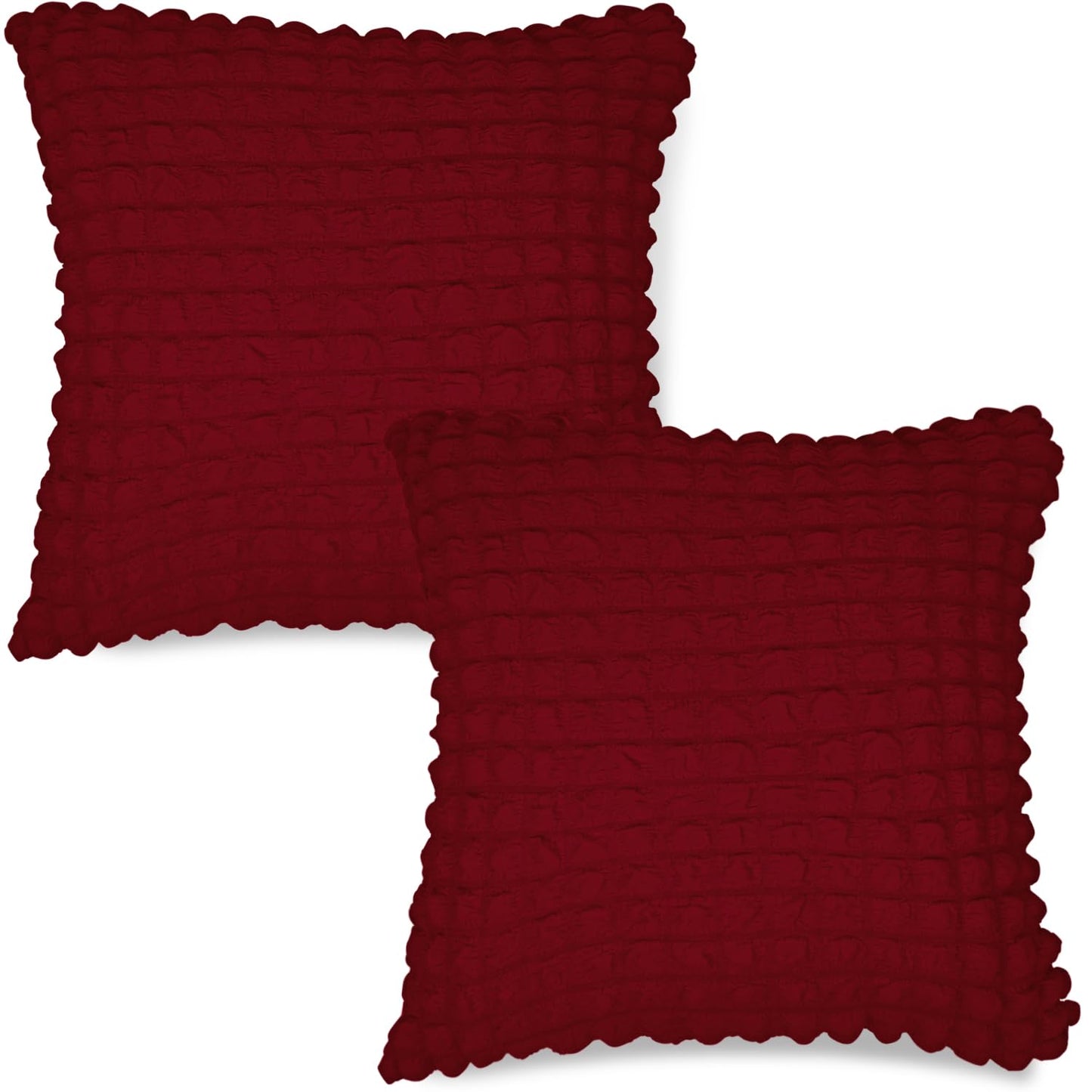 Buy Premium Plain Cherry Red Colour Zippered Square Cushion Covers Online