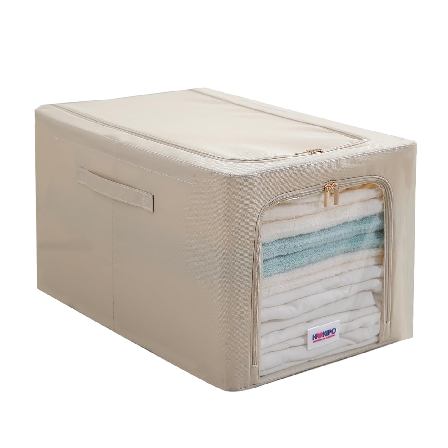 600D Oxford Fabric Wardrobe Organizer for Storage - Beige