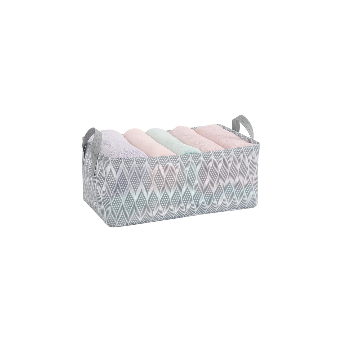 Foldable Wardrobe Storage Basket | Non-Woven Bin with Metal Frame & Handles