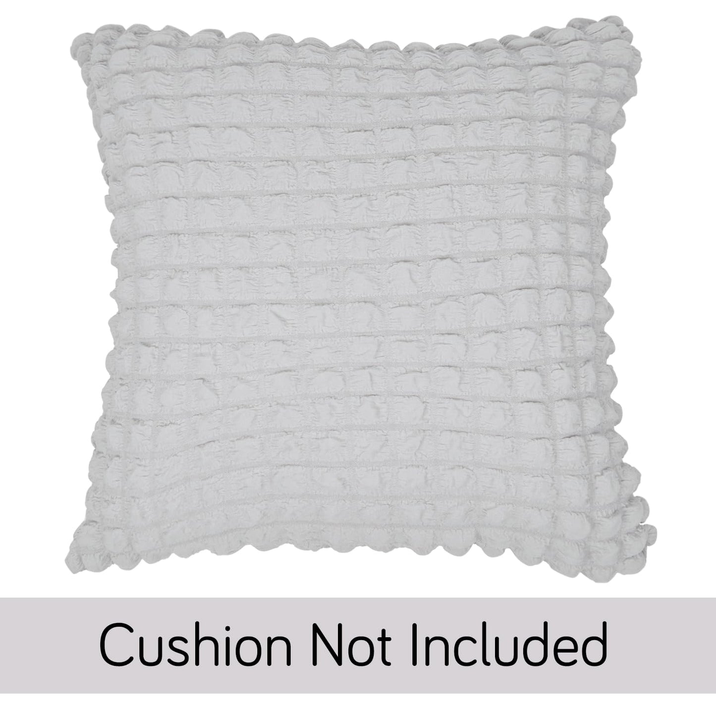 Elastic Stretchable 280 GSM Turkish Bubble Sofa Cover with Frill, Ash Grey