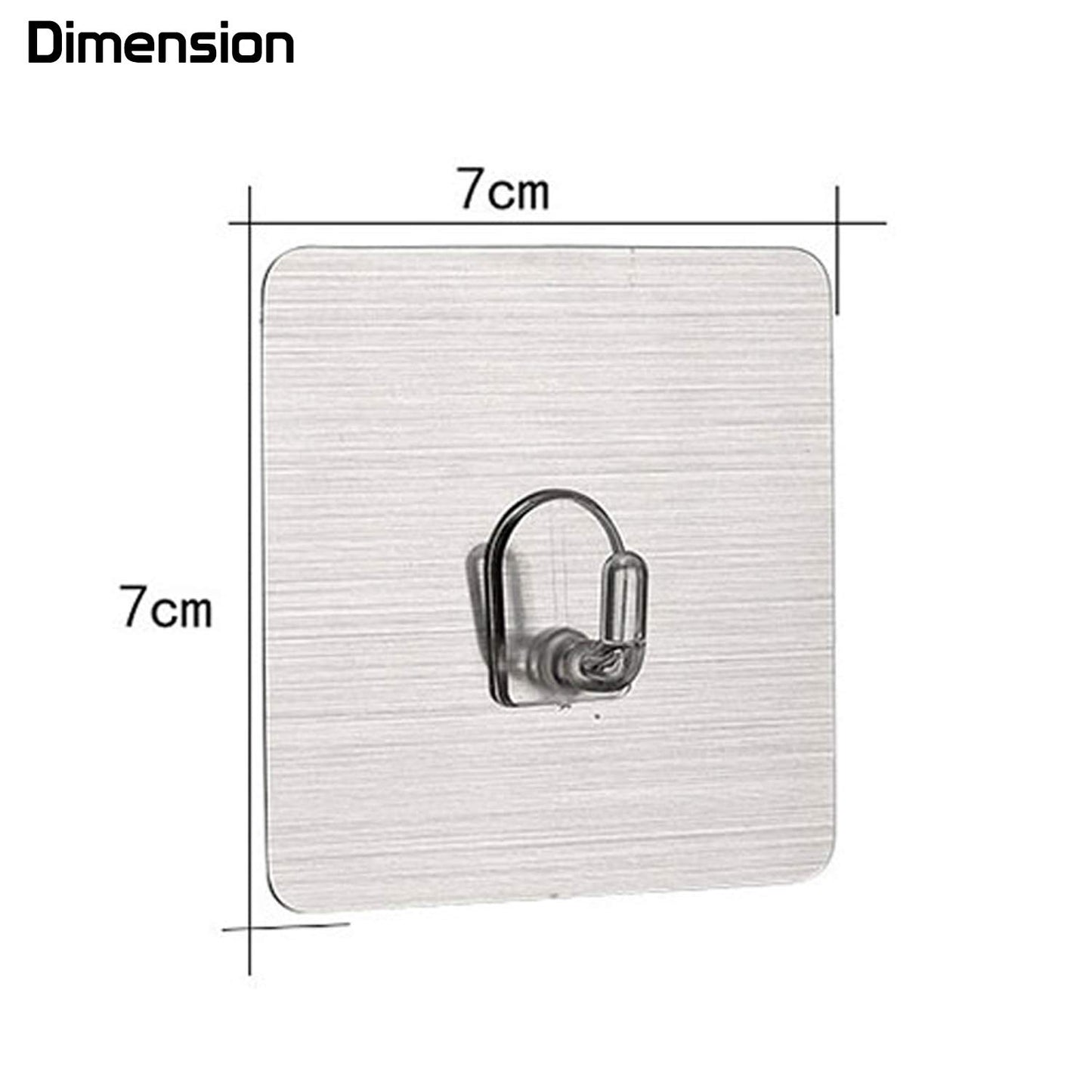 Magic Sticker Series Self Adhesive Hooks, Pack of 6/12 (Load Bearing Capacity of 3 KG Each Hook)