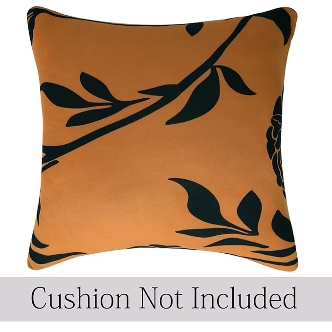 Waterproof & Quick-Dry Quilted Sofa Cover with Pockets on Armrest and Cushion Cover, Copper Brown Floral