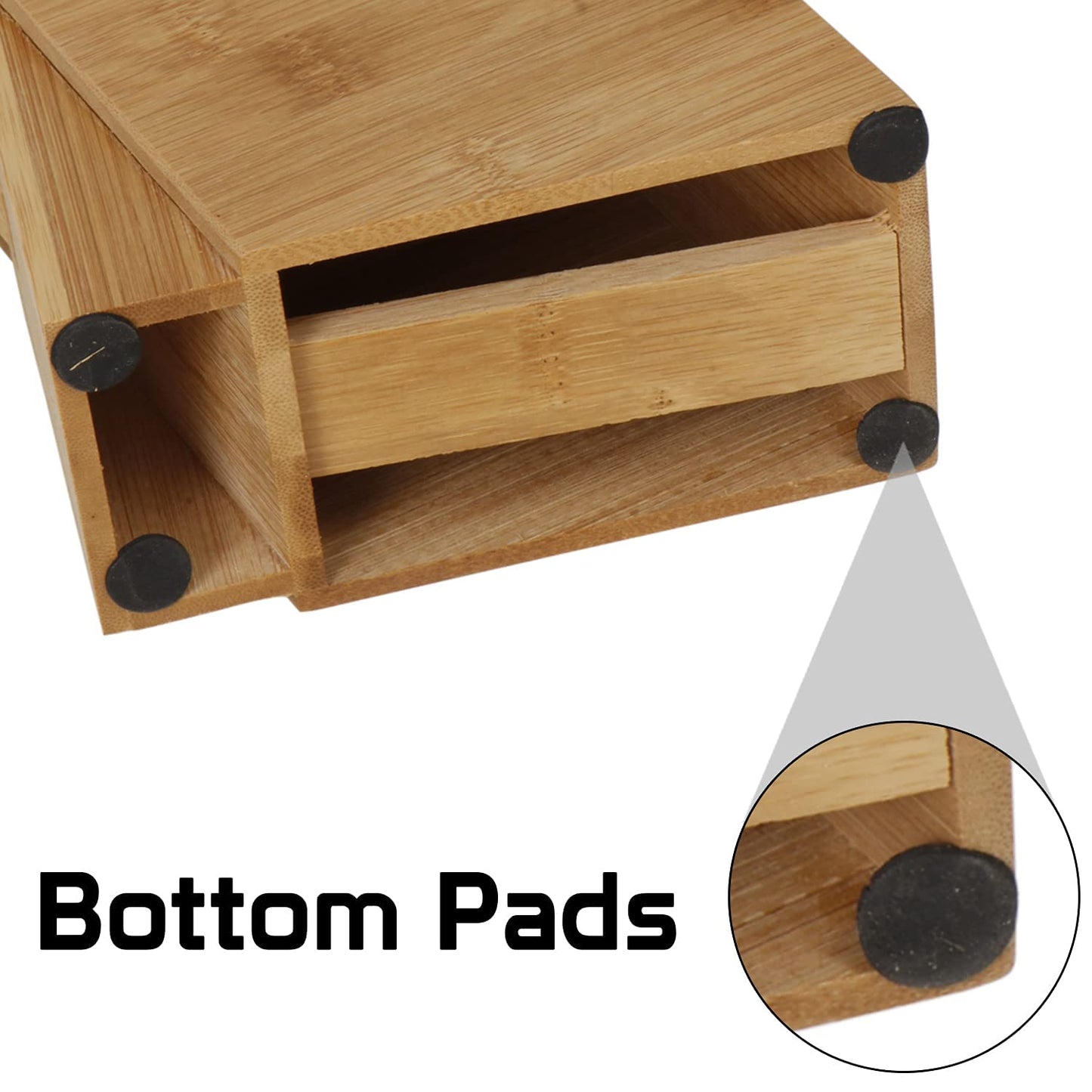Wooden Knife Holder for Kitchen - Universal Knives Holder Stand with 5 Slots