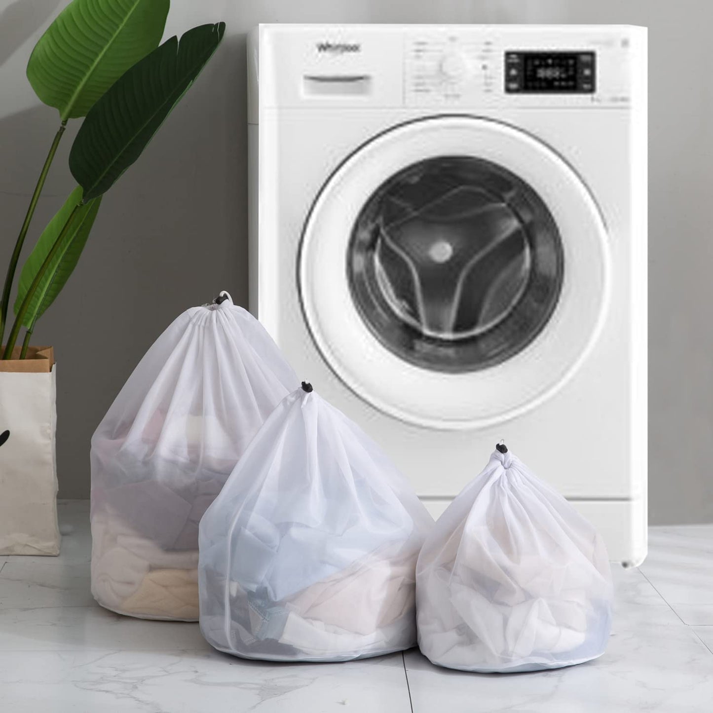 Mesh Laundry Clothes Washing Bag, Set of 3