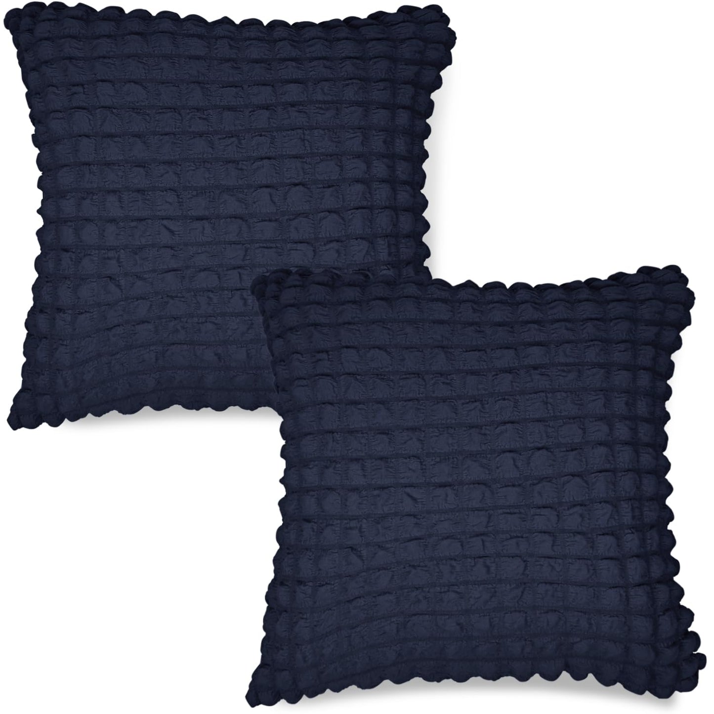 Buy Premium Navy Blue Colour Zippered Square Cushion Covers Online