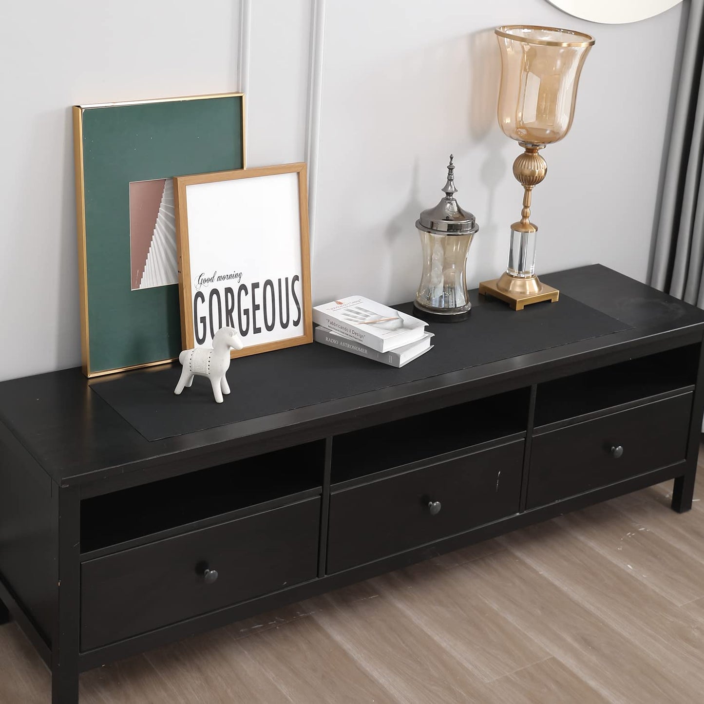 PVC Table Runner, Black