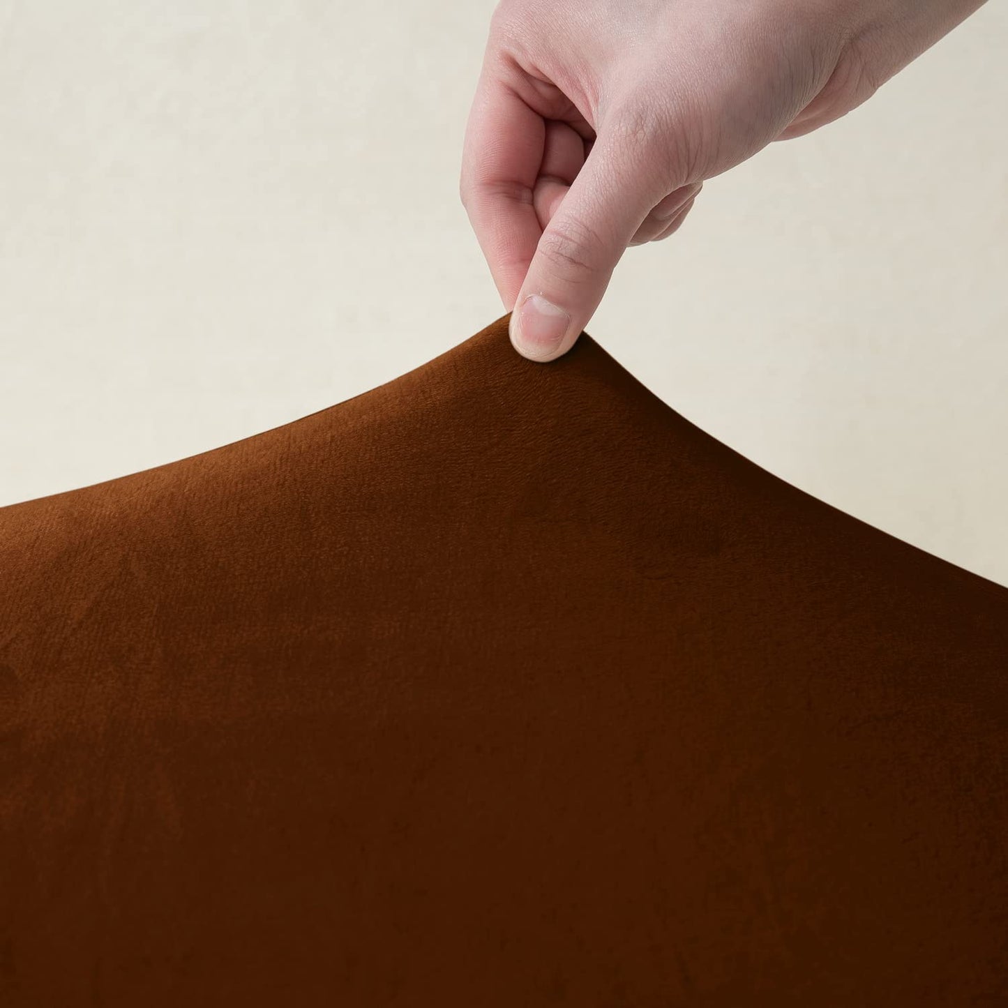 Rustic Brown stretchable velvet sofa cover