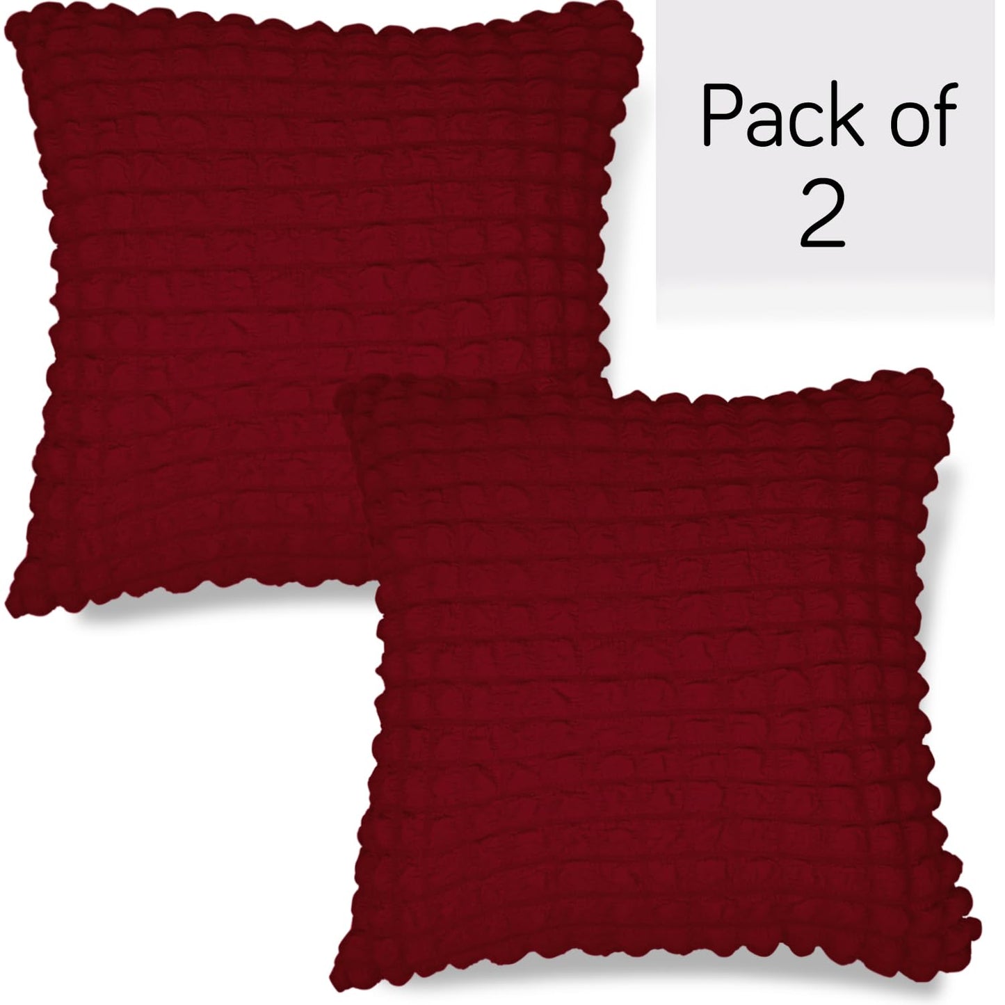Best Cherry Red Colour Zippered Square Pillow Cover