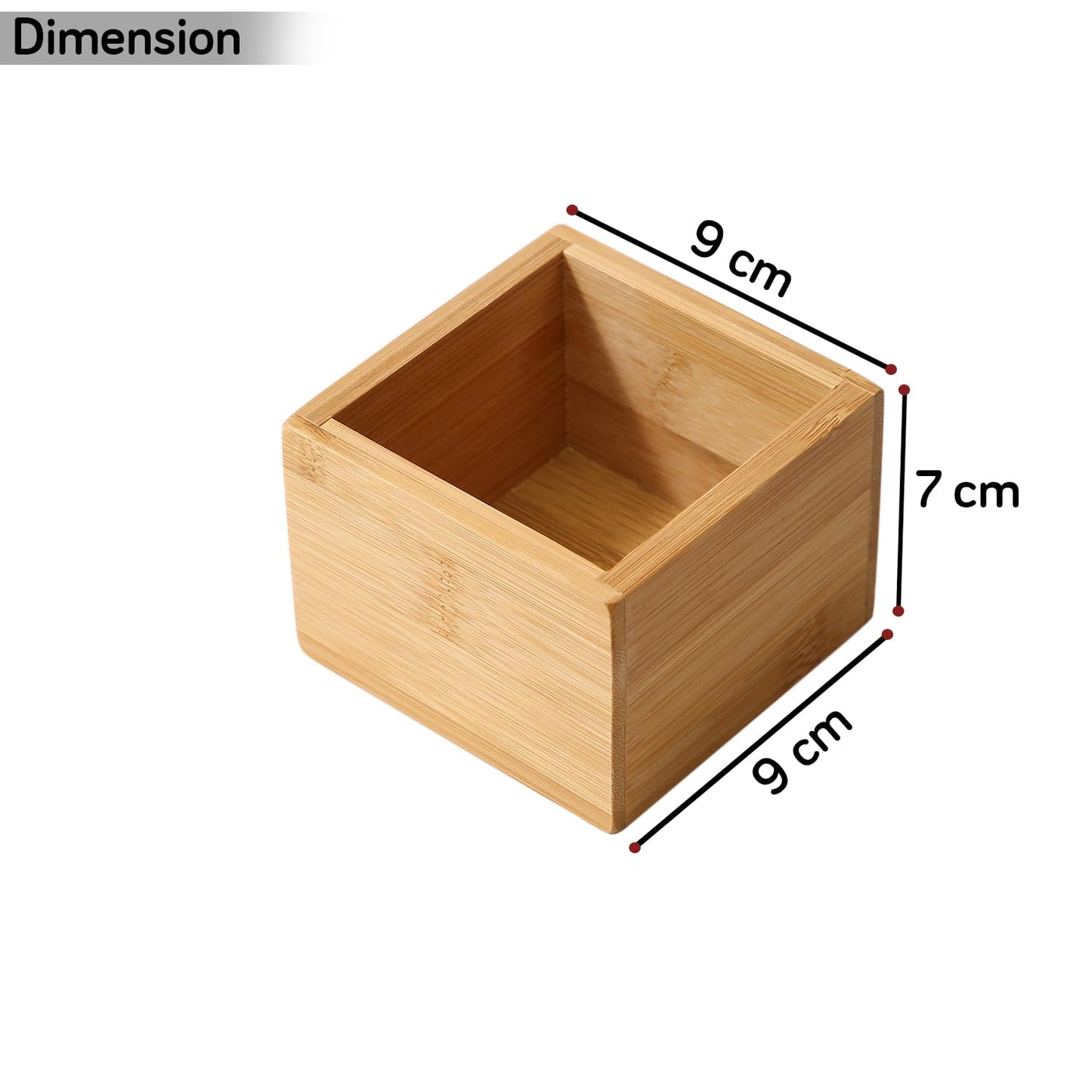Bamboo Drawer Organizer Storage Box for Home, Bathroom, Kids Room Office Desk Organizer