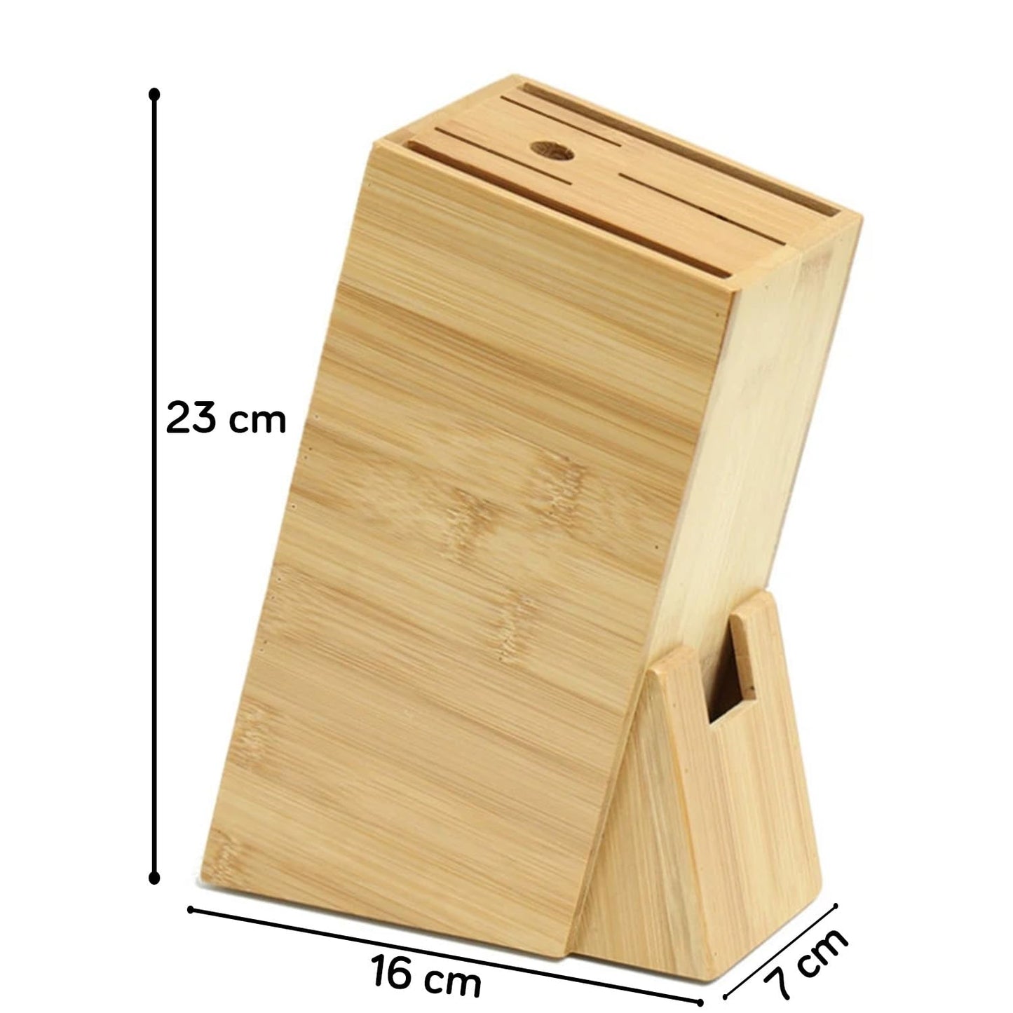 Wooden Knife Holder for Kitchen with 5 Slots