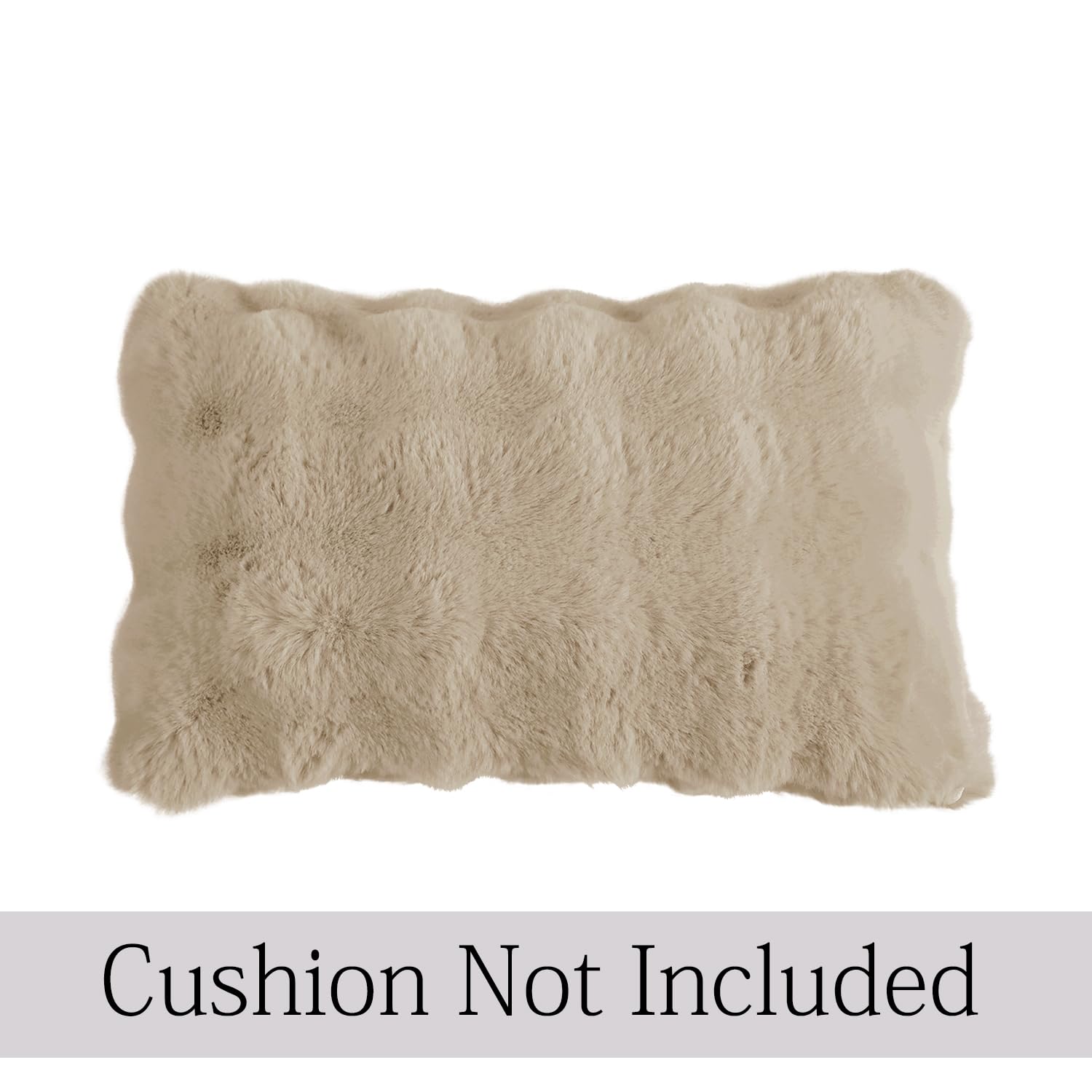Buy Latte Brown Colour Premium Zippered faux rabbit fur Cushion Covers | Square & Rectangular sizes