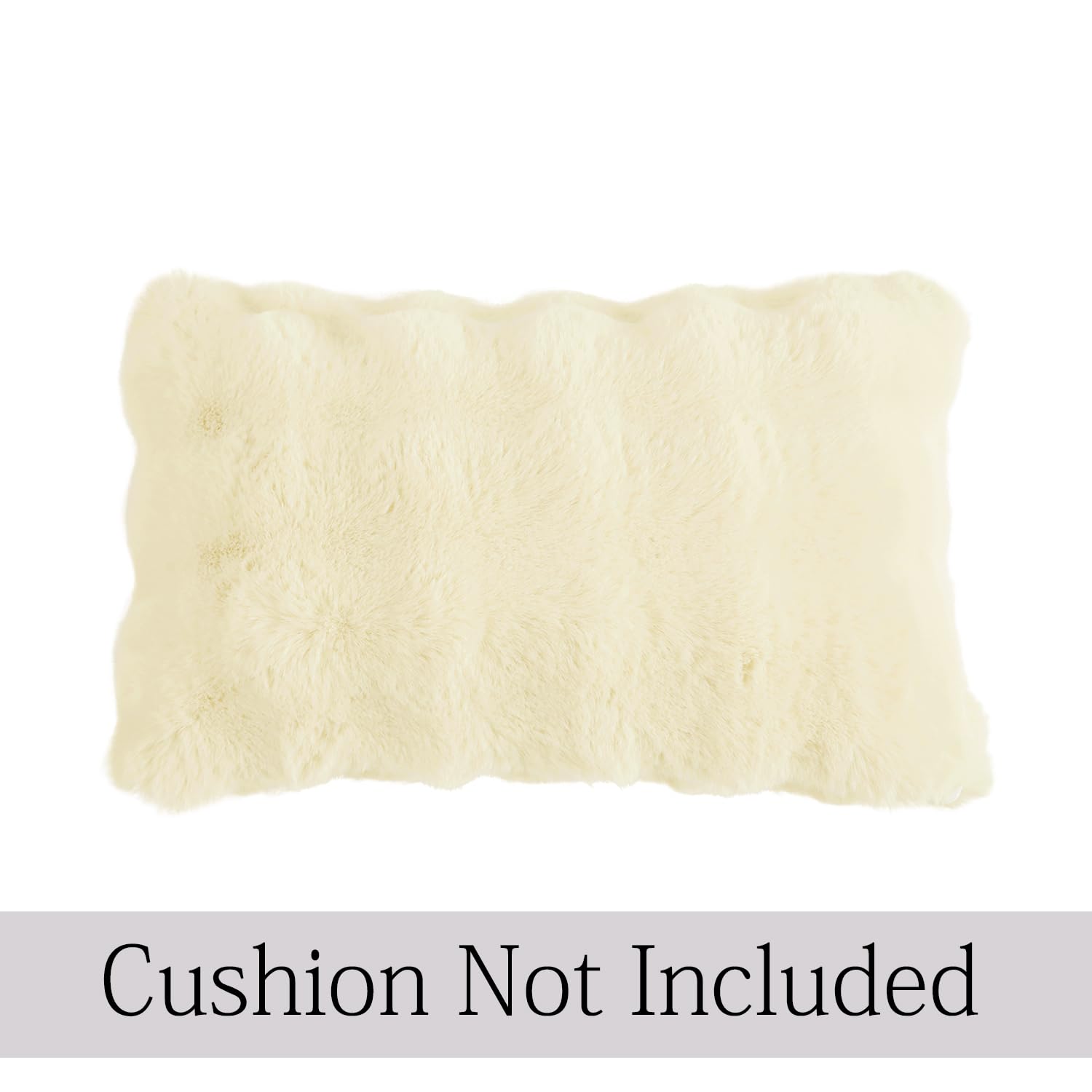 Buy Beige Colour Premium Zippered faux rabbit fur Cushion Covers | Square & Rectangular sizes