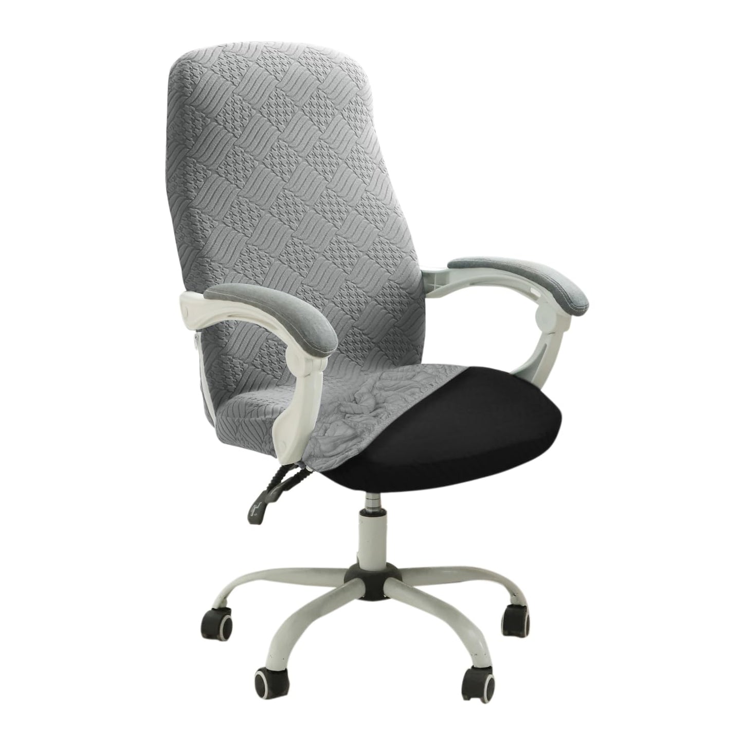 170GSM Stretchable Jacquard Office Chair Cover, Light Grey