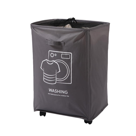 Laundry Basket Bag with Wheels Hamper, Grey