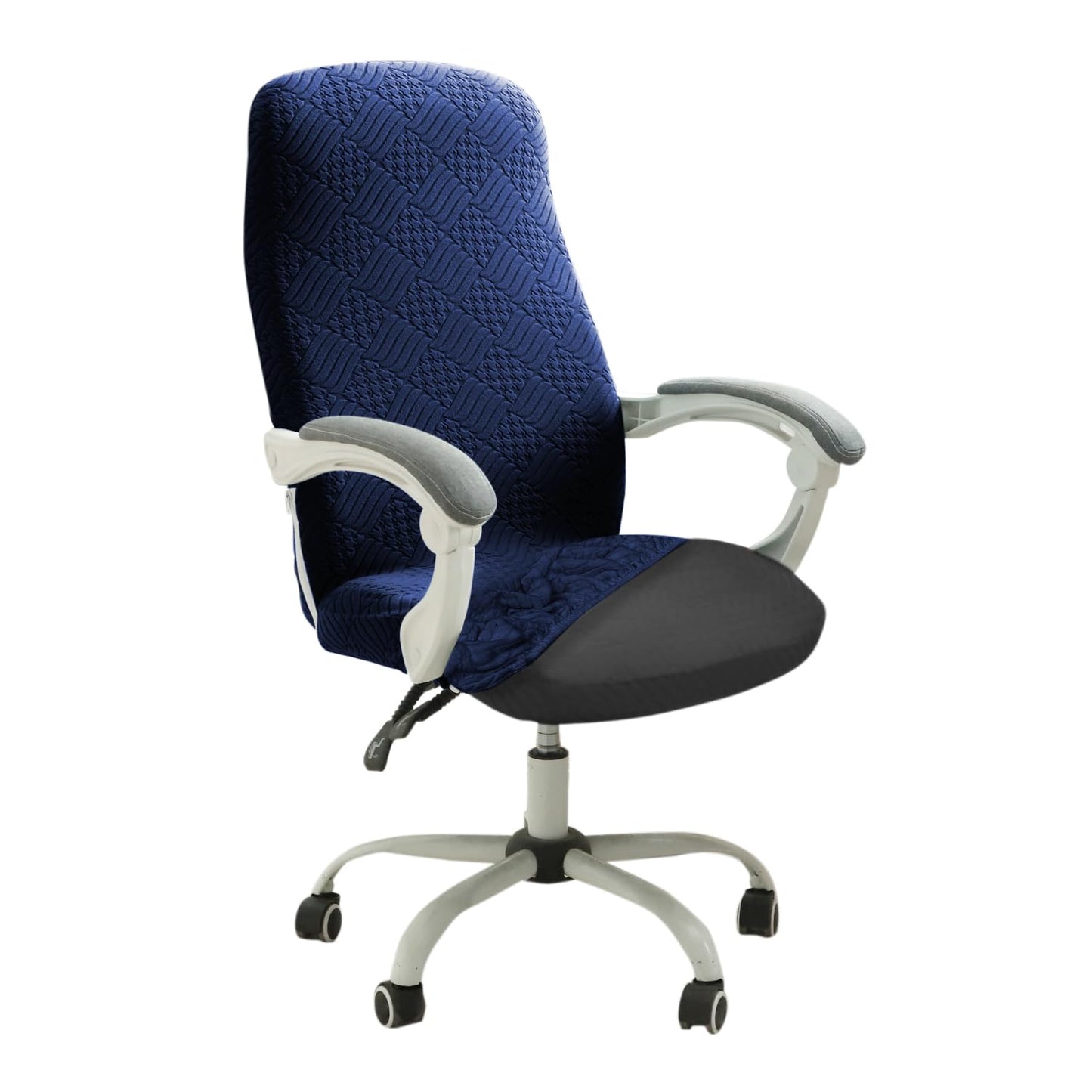 170GSM Stretchable Jacquard Office Chair Cover, Navy Blue