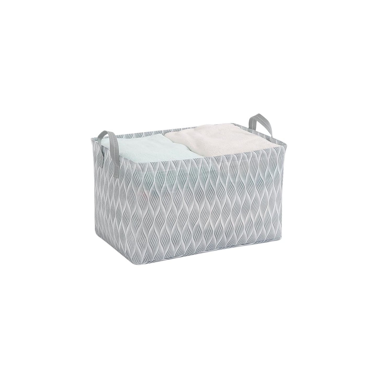 Foldable Wardrobe Storage Basket | Non-Woven Bin with Metal Frame & Handles