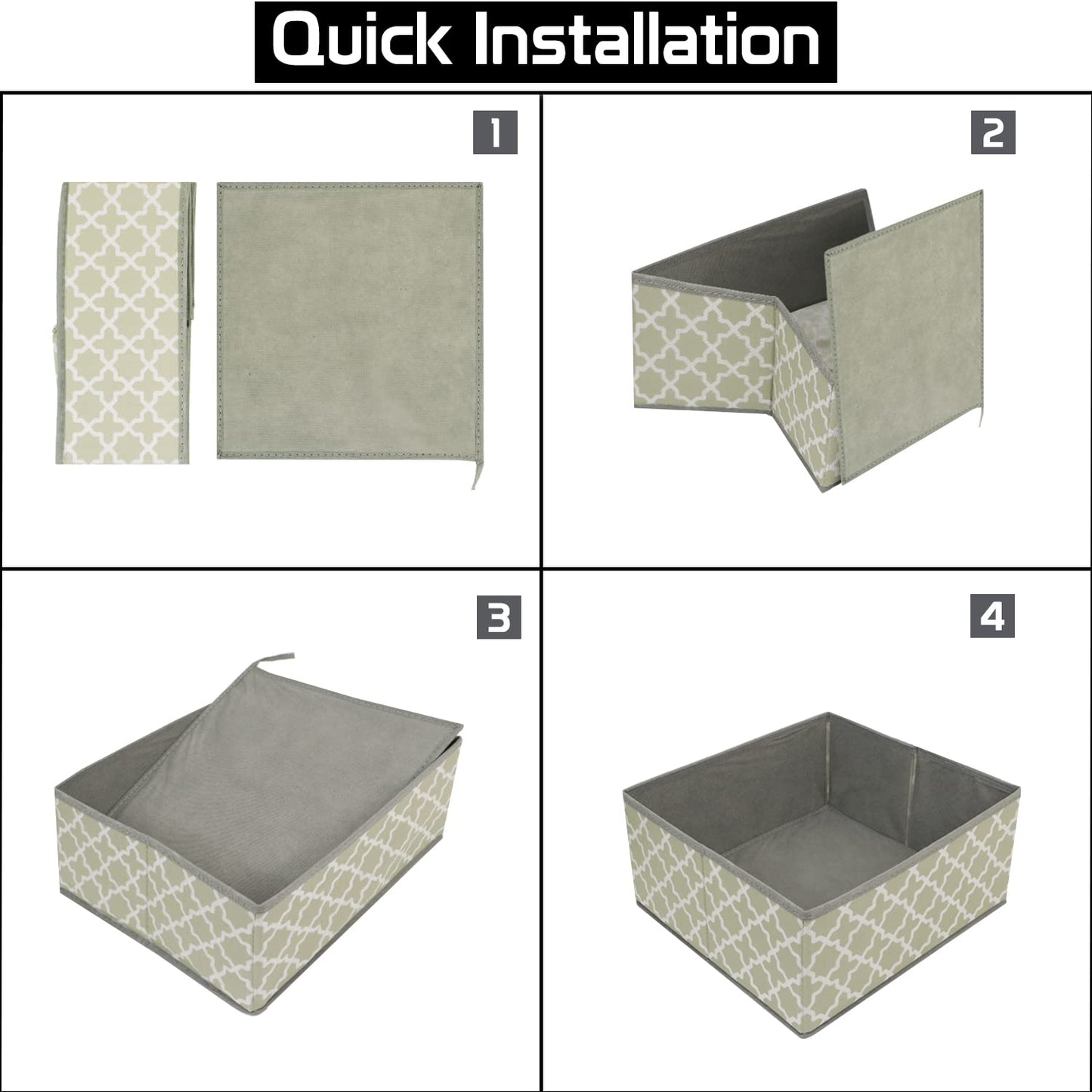 Foldable Storage Basket Bins Closet Wardrobe Organizer